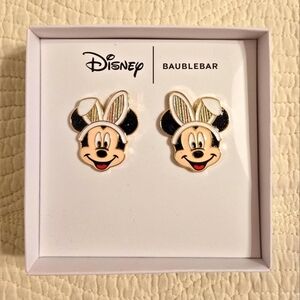 NIB BaubleBar A Mickey Mouse With Easter Bunny Ears Earrings